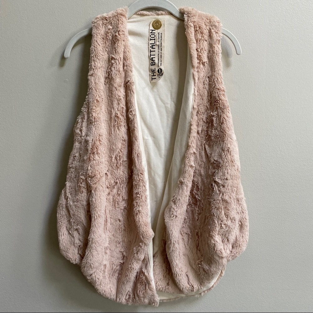 The Battalion Faux Fur Vest Size Small